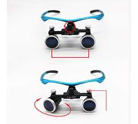 OWOHYG Loupes dentaires avec Lampe Frontale à LED, Distance de Travail de 3,5 x 420 mm, Jumelles chirurgicales Portables, boîte en Aluminium