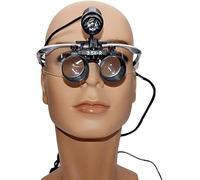 OWOHYG Loupes dentaires, loupes binoculaires médicales 2,5X et 3,5X, Doubles Yeux, Bandeau Mains Libres, LED avec phares - pour la Chirurgie Dentaire, l'évaluation de Bijoux et l'ingénierie Miniature