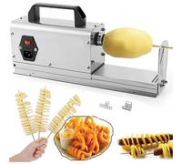 OWOHYG Machine Commerciale, Trancheuse À Pommes De Terre Électrique Tornado, Trancheuse Automatique 3 en 1 Tornado pour Chips Maison, Légumes, Fruits, Courges, Etc..