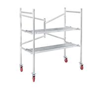 OWOHYG Plateforme d'échafaudage Mobile en Acier avec Roues verrouillables, Charge de 500 LB - Tour roulante Pliable pour travaux de Construction Portables, H : 135 cm/4,4 pi