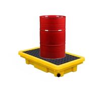 OWOHYG Spill Containment Platform, Modular Spill Containment Platforms, Plastic Spill Containment Pallet, Suitable for Various Industrial Parks and Warehouses, 17 Sizes,Yellow-66 * 36 * 12cm