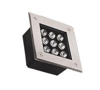 OWOHYG Spot Encastré De Jardin, Éclairage Extérieur Carré, Éclairage Étanche Intégré, Faisceau Souterrain, Blanc Chaud (18 W) (Blanc 5 W)