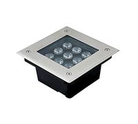 OWOHYG Spot LED D'Extérieur Carré Encastrable, Éclairage Décoratif De Jardin, Étanche Ip67, Ac85-265 V, 7 Couleurs (Blanc 18 W)