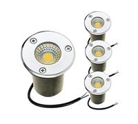 OWOHYG Spot LED D'Extérieur Encastré 3 W COB, Éclairage De Puits Rond, Étanche Ip67, Éclairage Souterrain pour Allée, Marche, Patio, Éclairage Décoratif (Verre)