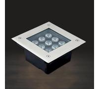 OWOHYG Spot LED Encastrable Au Sol Carré, Étanche Ip66, pour Jardin, Allée, Terrasse, Escalier (Jaune 36 W)