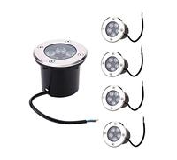 OWOHYG Spot LED Enterré 5 W, Éclairage D'Extérieur Étanche Ip67 pour Jardin, Allée, Cour, 7 Couleurs (Bleu 5 W)