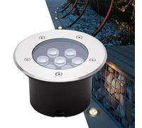 OWOHYG Spots D'Extérieur Encastrés - S, Lampadaire Rectangulaire Encastré AC, Spot Ultra-Mince Étanche Ip67, Éclairage De Sol Facile À Installer pour Jardin, Arrière-Cour, Terrasse, Allée (Bleu 24 W)