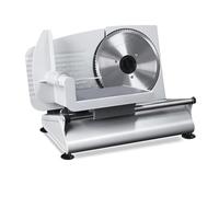 OWOHYG Trancheuse Électrique - Trancheuse À Viande en Acier Inoxydable avec Épaisseur Réglable De 3 À 15 Mm, Deux Lames De 19 Cm pour Trancher Bacon, Pain, Fruits, Légumes, Charcuter.