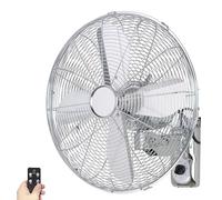 OWOHYG Wall Mounted Oscillating Fan, Vintage Retro Electric Fan with Remote Control, 3-Speed Wind Adjustment & 120° Left and Right Swing, Strong Winds for Industrial Commercial -Red Br,01-18 inches