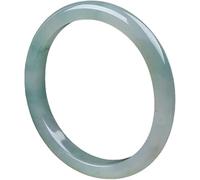 OWOHYG Women's Jade Bangle Bracelet, Floating Flower and Transparent Oval Jade Bangle, Round Bar, The Better Gift for Family, Friends, and Ladies, with Jewelry Box, 54-62Mm,Jade-62Mm