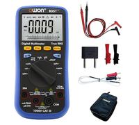 OWON B35T+ Multimètre numérique Bluetooth, 6000 comptages multimètres, Voltmètre Ampèremètre Ohmmètre Vérificateur de circuit avec fils de test LCD rétro-éclairés, Enregistreur de données T-Rms NCV
