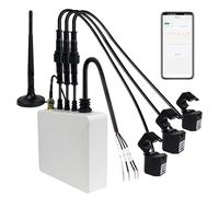 OWON Moniteur d'énergie domestique intelligent WiFi triphasé, Pince Ampèremétrique triphasée avec 3 Capteurs de Niveau de Circuit 80 A, Moniteur d'électricité en Temps Réel