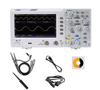 OWON SDS1102 Oscilloscope à stockage numérique avec 2 canaux, taux d'échantillonnage 1 GS/s, écran LCD haute résolution de 17,8 cm, bande passante 100 MHz, kit oscilloscope professionnel portable