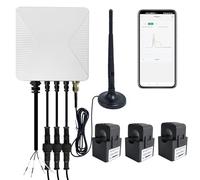 OWON Tuya Moniteur d'énergie bidirectionnel Wi-Fi 1 ou 3 phases avec 3 pinces de 120 A, suivi de l'électricité en temps réel, mesure solaire/net