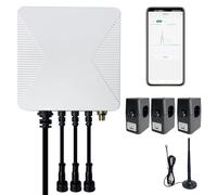 OWON Tuya Smart Home Moniteur d'énergie Wi-Fi triphasé, compteur de puissance bidirectionnel 1 ou 3 phases avec 3 pinces de 300A, compteur solaire/net, compteur d'électricité en temps réel