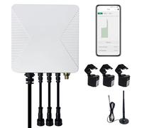 OWON Tuya Smart Home Moniteur d'énergie Wi-Fi triphasé, compteur de puissance bidirectionnel 1 ou 3 phases avec 3 pinces de 80A, compteur solaire/net, compteur d'électricité en temps réel