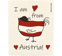 OWOSCHFETZN Lingette Éponge "I am from Austria" - 1 pièce