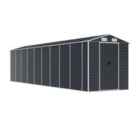 Owoxanthellate Abri de jardin en métal anthracite 191 x 810 x 198 cm | Abri à outils stable pour jardin et cour avec toit incliné, quatre ouvertures d'aération et poignée de porte pour bois de