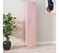 Owoxanthellate Armoire à casiers verrouillables, rose, 35 x 46 x 180 cm, en acier, avec 4 étagères et serrure, design moderne, pour bureau, couloir et chambre d'enfant, à ranger