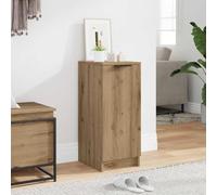 Owoxanthellate Armoire à chaussures en chêne Artisan - 29 - 5 x 35 x 70 cm - Commode avec 4 compartiments et porte - Peu encombrante - Pour couloir, chambre à coucher et salon