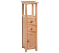 Owoxanthellate Armoire d'angle 26 x 26 x 94 cm en chêne massif avec 2 barres, 1 porte, aspect rustique, peu encombrante pour couloir, salle de bain, chambre à coucher, bureau