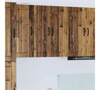 Owoxanthellate Armoire de cuisine en bois recyclé - 60 x 31 x 80 cm - 2 étagères - Design moderne - Robuste et durable - Espace de rangement pour petite cuisine, bureau, couloir