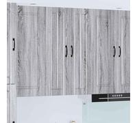 Owoxanthellate Armoire de cuisine moderne avec 2 étagères - Construction robuste - Design peu encombrant - Pour cuisine, salle à manger et bureau - Gris Sonoma - 60 x 31 x 100 cm