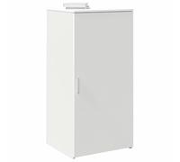 Owoxanthellate Armoire de rangement blanche 50 x 45 x 103,5 cm en matériau à base de bois avec étagère, capacité de charge de 60 kg, peu encombrante pour bureau, couloir et bureau à domicile