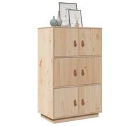 Owoxanthellate Armoire haute 67 x 40 x 108 cm en pin massif non traité, commode à 6 portes, pour salon, chambre à coucher, bureau, espace de rangement robuste pour livres décoratifs