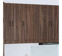 Owoxanthellate Armoire murale de cuisine avec étagère - 50 x 31 x 100 cm - Bois de chêne marron - Montage mural moderne - Pour petite cuisine, salon, bureau