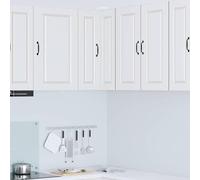 Owoxanthellate Armoire murale de cuisine - Blanc - 57 x 57 x 80 cm - En matériau dérivé du bois avec 3 étagères - Design moderne - Robuste et durable - Meuble d'angle pour cuisine, salon, bureau