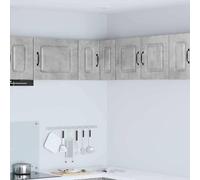 Owoxanthellate Armoire murale de cuisine en béton gris 57 x 57 x 40 cm en matériau dérivé du bois - Armoire suspendue moderne avec 2 portes et étagères - Robuste et peu encombrante - Pour cuisine
