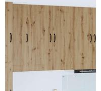 Owoxanthellate Armoire murale de cuisine, en chêne artisanal, 80 x 31 x 100 cm, avec 3 étagères et 2 portes, design moderne, robuste, pour cuisine, salon, cuisine, bureau