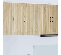 Owoxanthellate Armoire murale de cuisine en chêne Sonoma - 50 x 31 x 80 cm - En bois robuste - Avec 3 étagères - Design moderne et grande durabilité - Pour cuisine, salle à manger et couloir