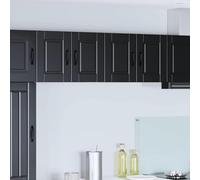 Owoxanthellate Armoire murale de cuisine - Noir - 60 x 31 x 40 cm - En bois - Design moderne - Robuste et durable - Avec 4 portes et 4 étagères - Pour cuisine, salle à manger, couloir