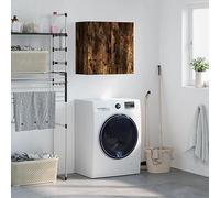 Owoxanthellate Armoire murale en bois de chêne fumé 60 x 31 x 60 cm - En bois robuste - Rangement peu encombrant pour salle de bain, couloir, chambre à coucher