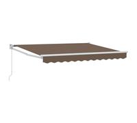 Owoxanthellate Auvent à bras articulé - 3 x 2,5 m - Taupe - Auvent extensible avec manivelle - Auvent mural robuste en aluminium et acier pour terrasse, balcon et jardin