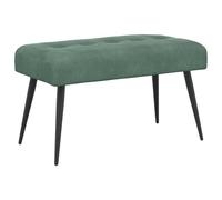 Owoxanthellate Banc avec piqûre à boutons Vert mer 80 x 40 x 46 cm Banc de lit rembourré en velours Banc de couloir Banc rembourré avec pieds en métal stables pour chambre à coucher salon