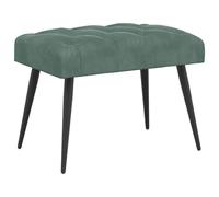 Owoxanthellate Banc rembourré en velours vert mer - 60 x 40 x 45 cm - Banc avec piqûre à boutons - Tabouret rembourré doux avec pieds en métal - Pour chambre à coucher, couloir, coiffeuse et salon