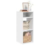 Owoxanthellate Bibliothèque blanche 34 x 31 x 80 cm en matériau à base de bois - Design moderne - Petite étagère robuste pour salon, chambre à coucher et couloir
