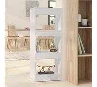 Owoxanthellate Bibliothèque blanche 40 x 30 x 103 cm en bois - Design moderne avec compartiments solides - Séparateur de pièce multifonction pour salon, couloir et chambre à coucher