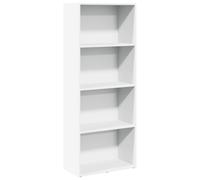 Owoxanthellate Bibliothèque blanche - 60 x 30 x 152 cm - En bois - Avec 5 compartiments ouverts - Étagère haute pour salon, chambre à coucher et bureau