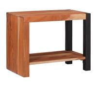 Owoxanthellate Bibliothèque en bois massif d'acacia 50 x 30 x 40 cm, étagère sur pied moderne avec 1 grand compartiment de rangement, séparateur de pièce robuste pour salon, couloir et chambre à