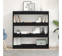 Owoxanthellate Bibliothèque, noire, aspect chêne, 100 x 30 x 103 cm, moderne, cubique, sur pied, robuste et durable, pour salon, bureau, chambre à coucher
