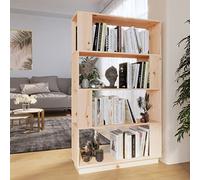 Owoxanthellate Bibliothèque séparateur de pièce, 80 x 25 x 132 cm, en pin massif, étagère sur pied, pour salon, bureau, couloir, petite étagère autoportante avec design moderne