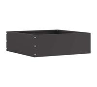 Owoxanthellate Bordure de pelouse carrée en acier 40 x 40 x 13 cm | Bordure carrée en acier robuste pour des structures claires dans le jardin avant et sur la terrasse.