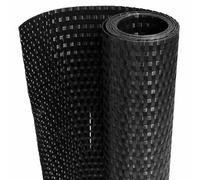 Owoxanthellate Brise-vue pour balcon - Noir - 10 m x 1 m - En rotin synthétique - Bandes brise-vue pour balcon, jardin et terrasse - Clôture résistante aux intempéries - Protection contre le vent