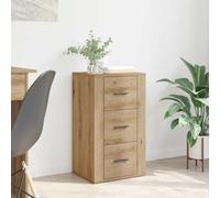 Owoxanthellate Buffet artisanal en chêne artisanal 40 x 33 x 70 cm avec tiroir - Design moderne - Construction robuste en bois - Beaucoup d'espace de rangement pour salon, chambre à coucher, couloir