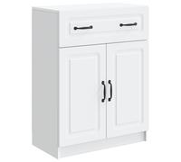 Owoxanthellate Buffet blanc 66 x 34,5 x 87 cm - Commode moderne en bois avec tiroir et 2 portes - Buffet étroit pour salon, salle à manger et bureau