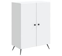 Owoxanthellate Buffet blanc 66 x 34,5 x 90 cm - Commode moderne en bois avec 2 portes pour salon et salle à manger - Buffet étroit comme solution de rangement